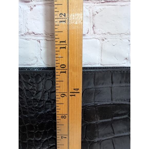 VAGABOND SHOEMAKERS Black Croc Embossed Leather Clutch Pouch Attache EUC - Picture 13 of 14